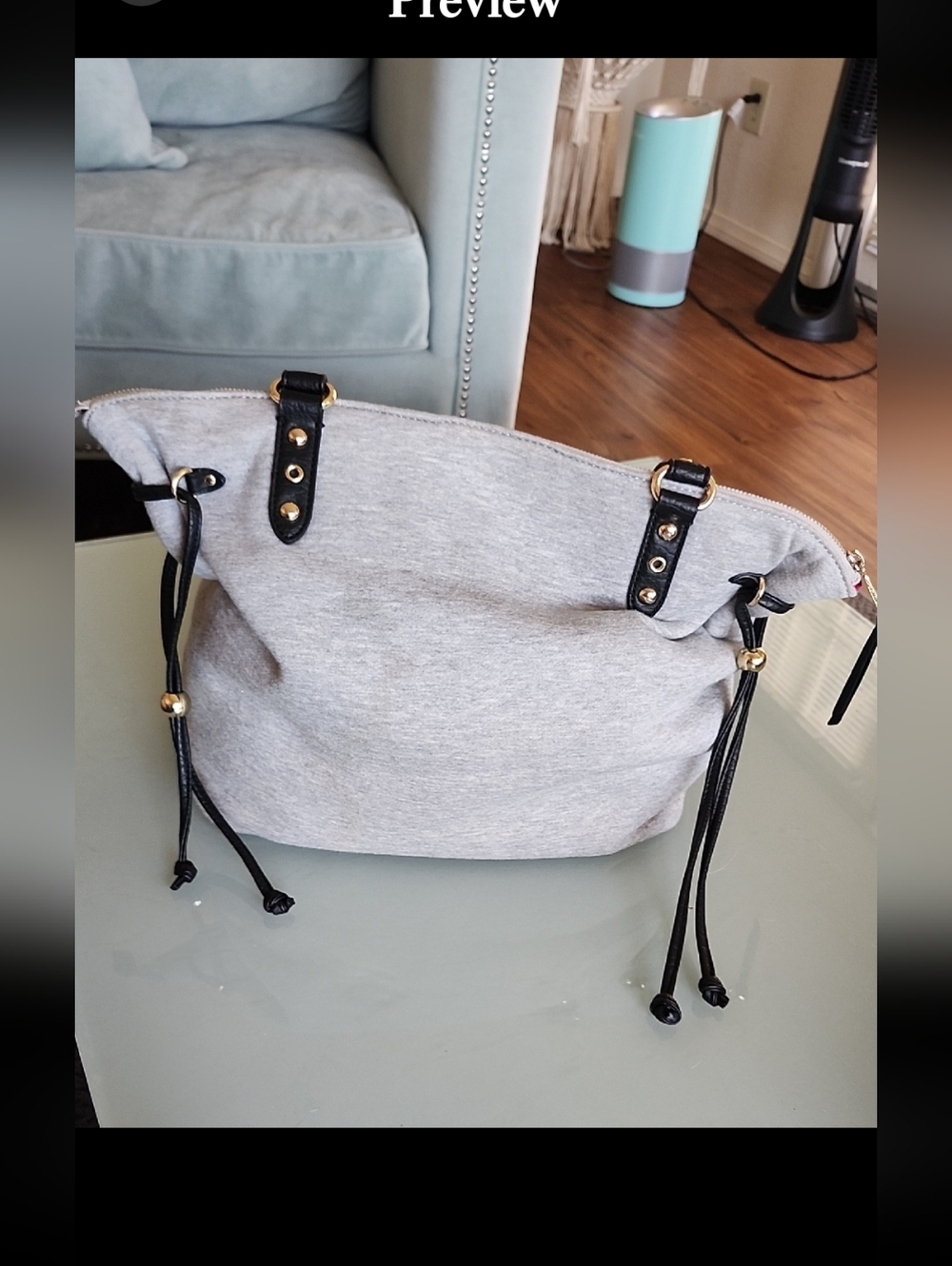 Juicy Couture Jersey Knit Barbiecore Rhinestone Lips Overnight Tote Bag - Picture 8 of 15